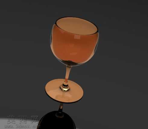 写实玻璃高脚红酒杯三维设计作品