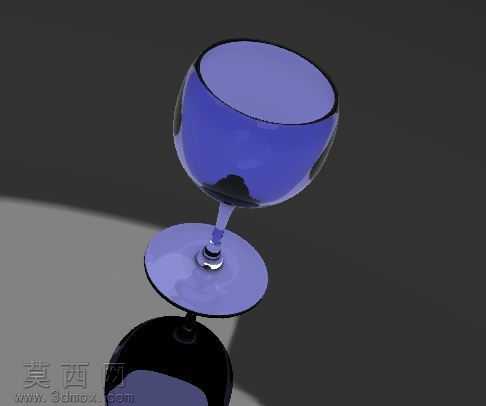 写实玻璃高脚红酒杯三维设计作品