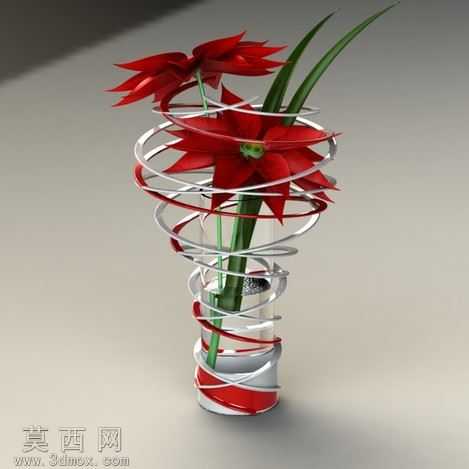 螺旋环绕艺术装饰花瓶创意设计