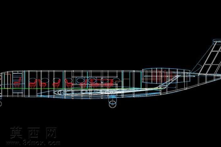 湾流G650执行飞机固体组件模型