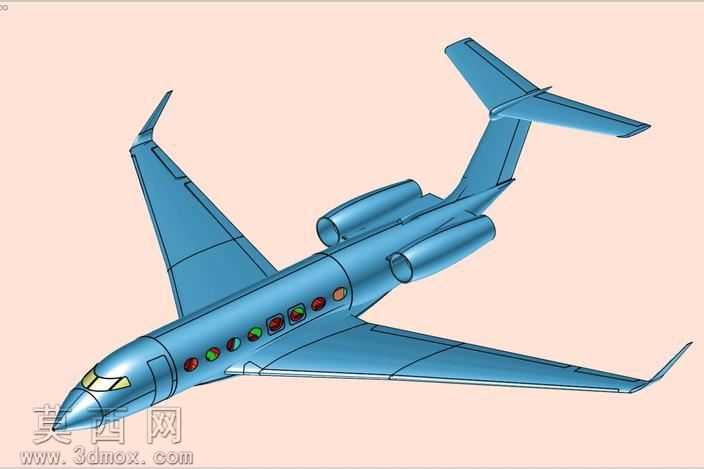 湾流G650执行飞机固体组件模型