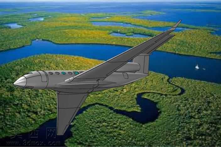 湾流G650执行飞机固体组件模型