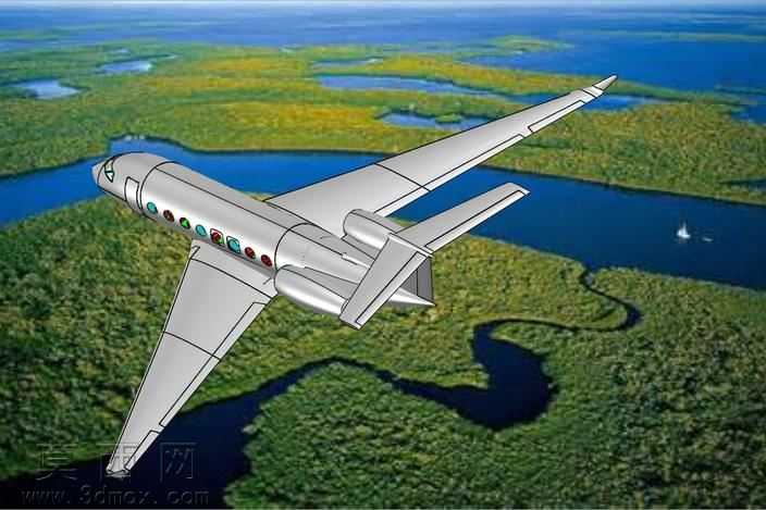 湾流G650执行飞机固体组件模型