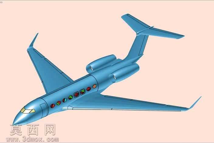 湾流G650执行飞机固体组件模型