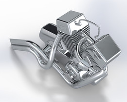 使用Solidworks三维渲染美国直升机引擎