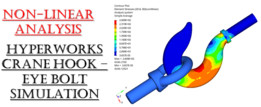 HYPERWORKS |起重机吊钩|吊环螺栓|强度分析|非线性分析