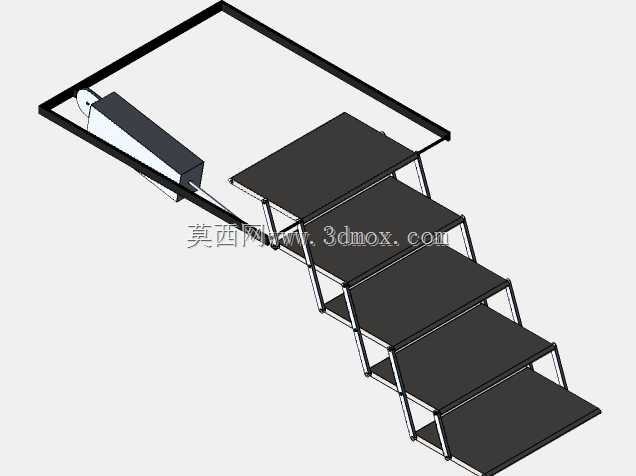 Solidworks中的折叠楼梯机构