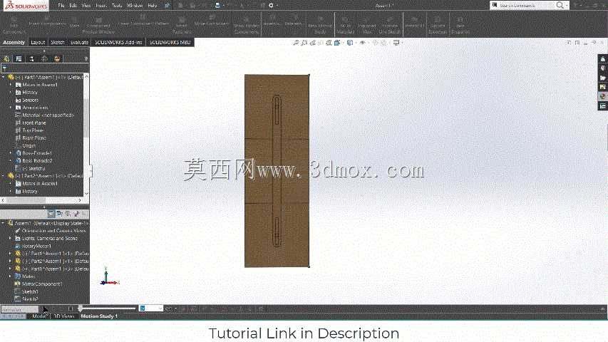 solidworks中的扳动门机构