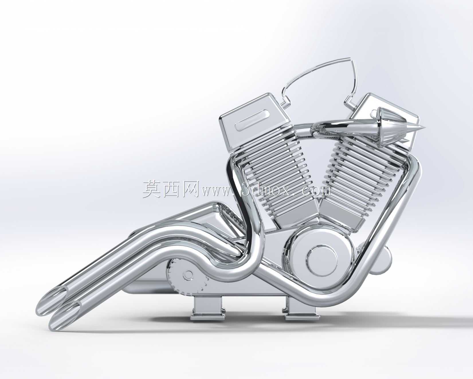 使用Solidworks三维渲染美国直升机引擎