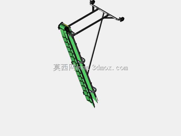 物料输送带从底部向顶部移动