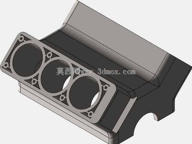 V6 IC发动机基本3D模型