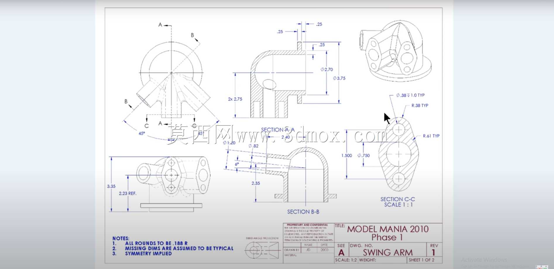 Solid works��ϰ4.2