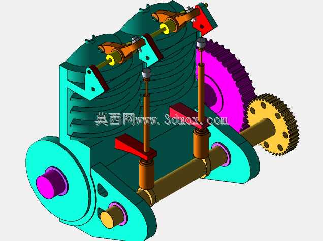 2气缸体发动机