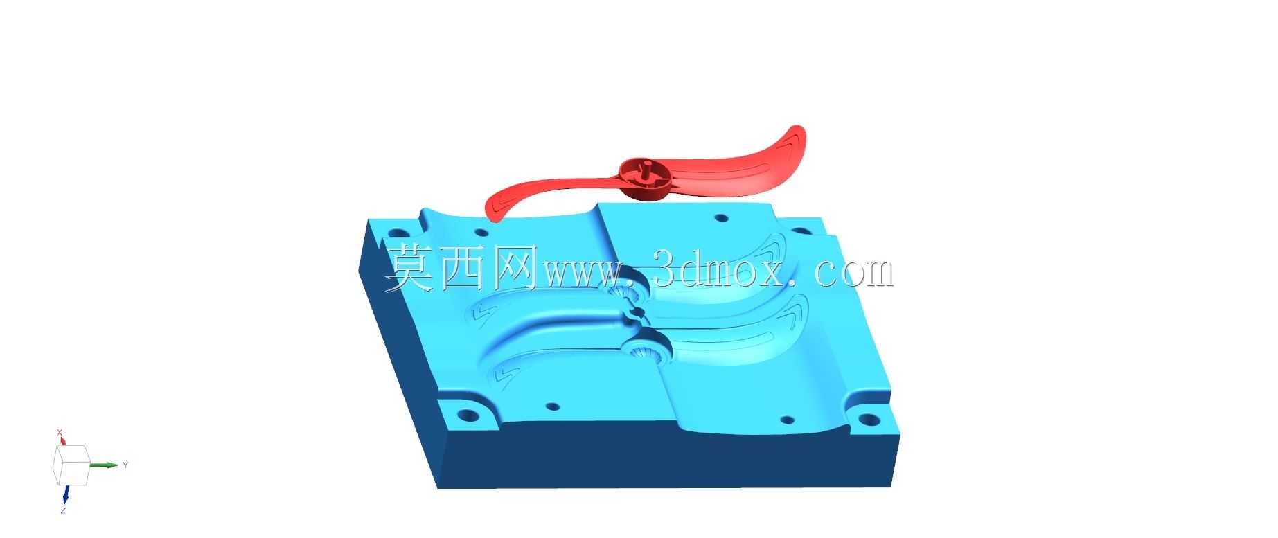 2个翼扇叶片10英寸254mm,带注塑模具