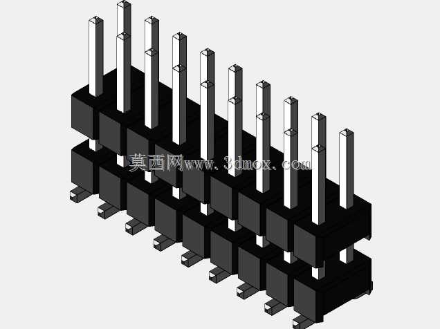 Burg带双排SMD 13.5mm接触高度