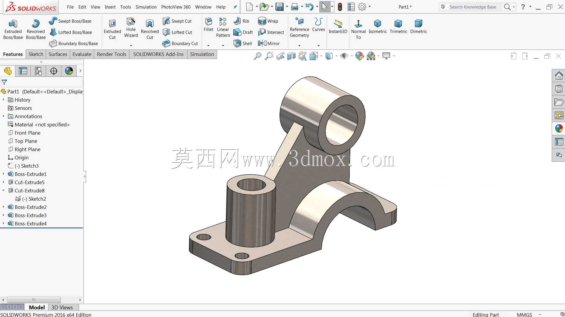 ��Solidworks�н���άģ��ת��Ϊ��άģ��