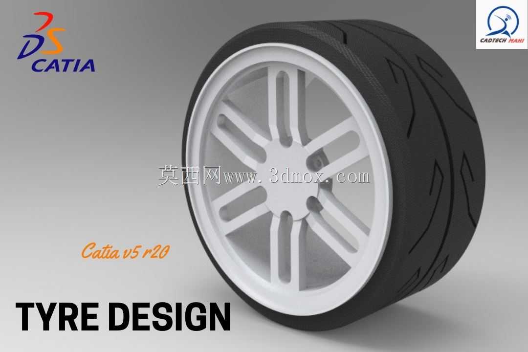 CATIA教程|如何在CATIA V5中进行轮胎设计| CADTECH MAHI#9
