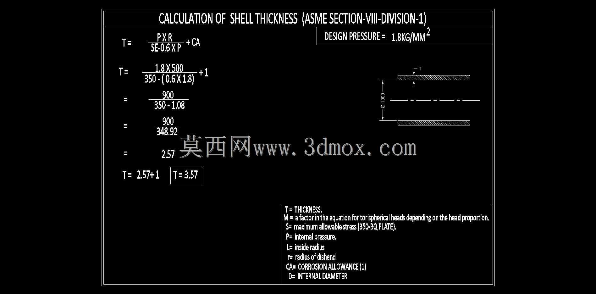 根据ASME标准进行压力容器计算