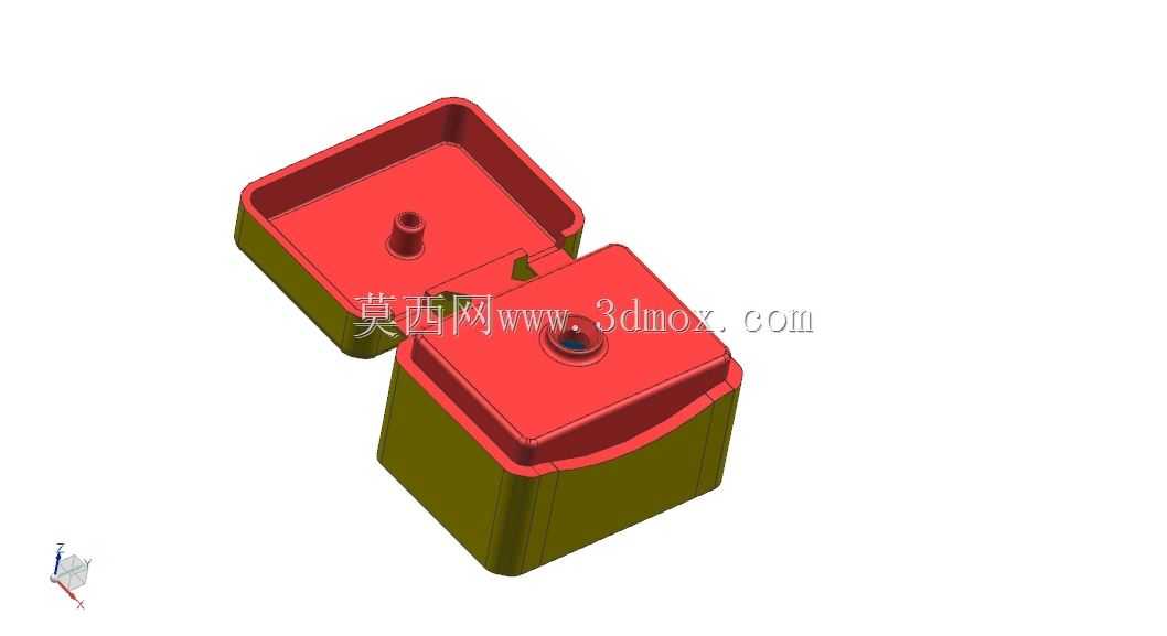 4型腔杏仁跌落式翻盖模具