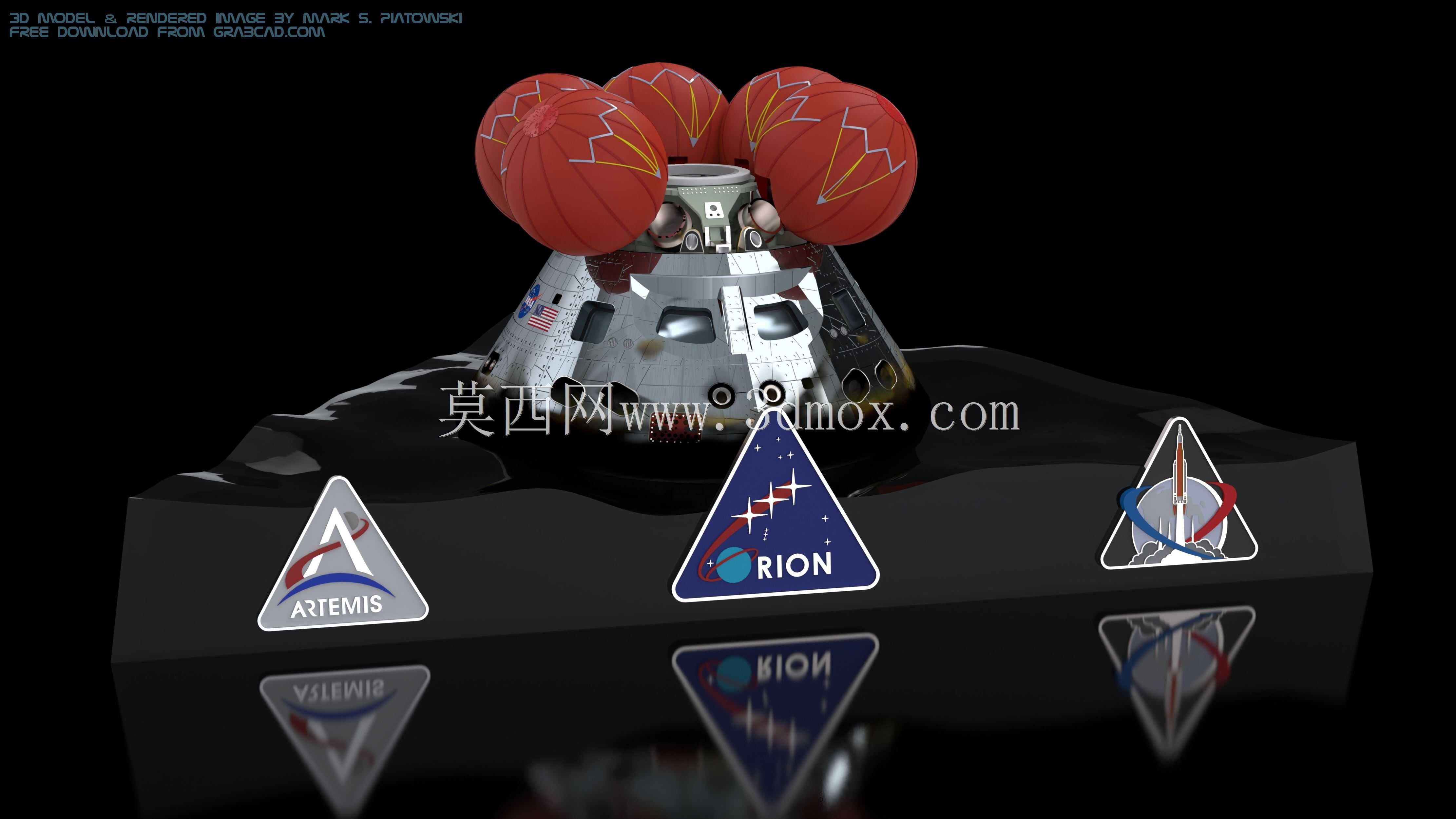 1:18比例——LM“ARTEMIS-1”猎户座机组模型(STL/STP/IGS)