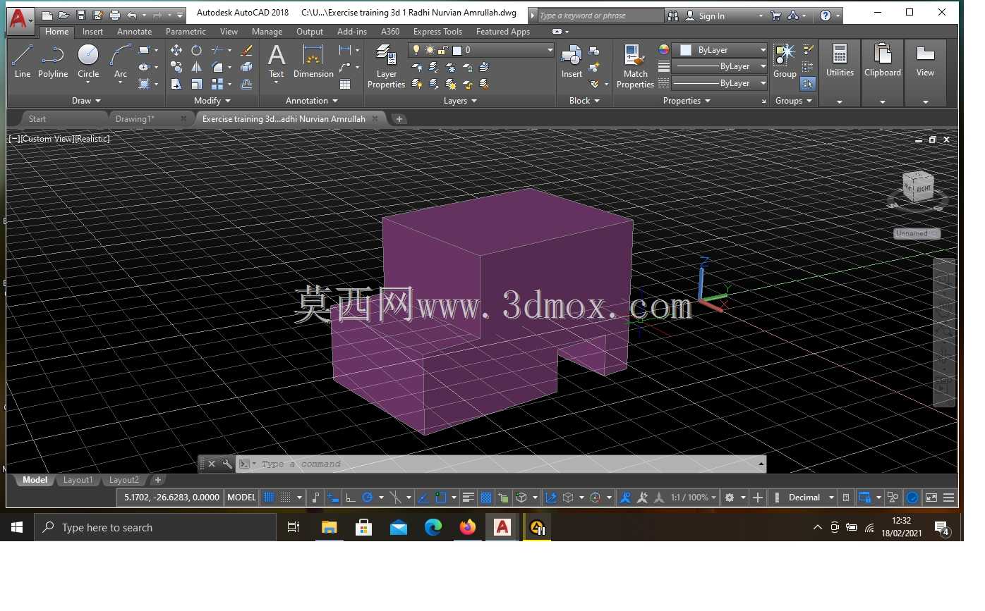 运动训练3d 1 Radhi Nurvian Amrullah