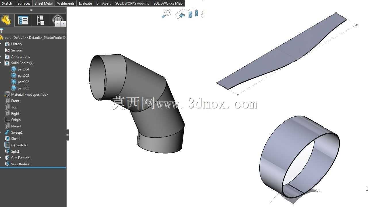 ��solidworks�ӽ��н�ģ�����ͷ