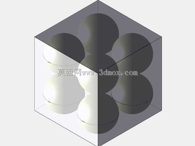 将球体放入立方体中