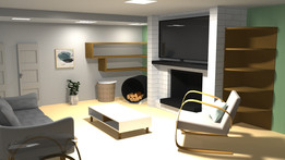 Autodesk Maya中的斯堪的纳维亚客厅室内设计