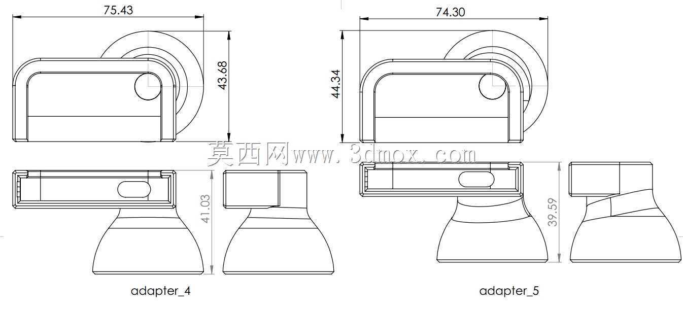3D打印Iphone至显微镜适配器