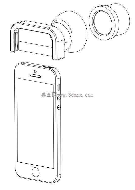 3D打印Iphone至显微镜适配器