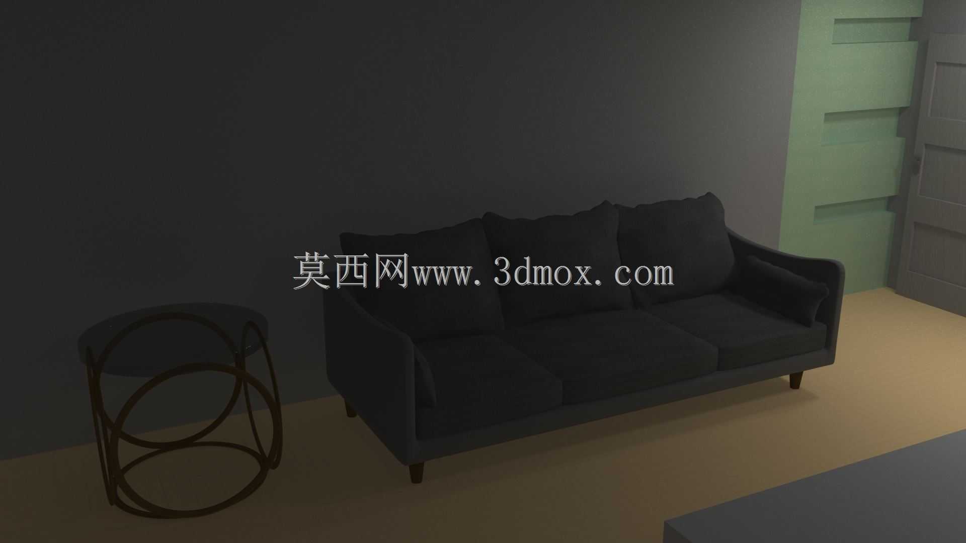Autodesk Maya中的斯堪的纳维亚客厅室内设计