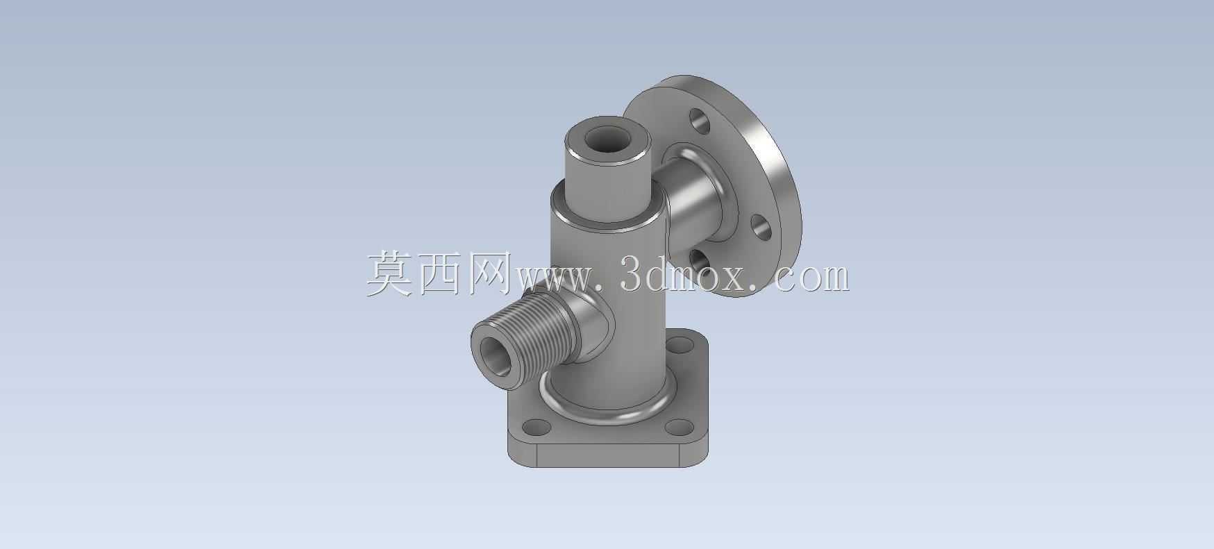 Studycadcam 3D CAD练习282/阀门连接器/Autodesk Inventor Pro