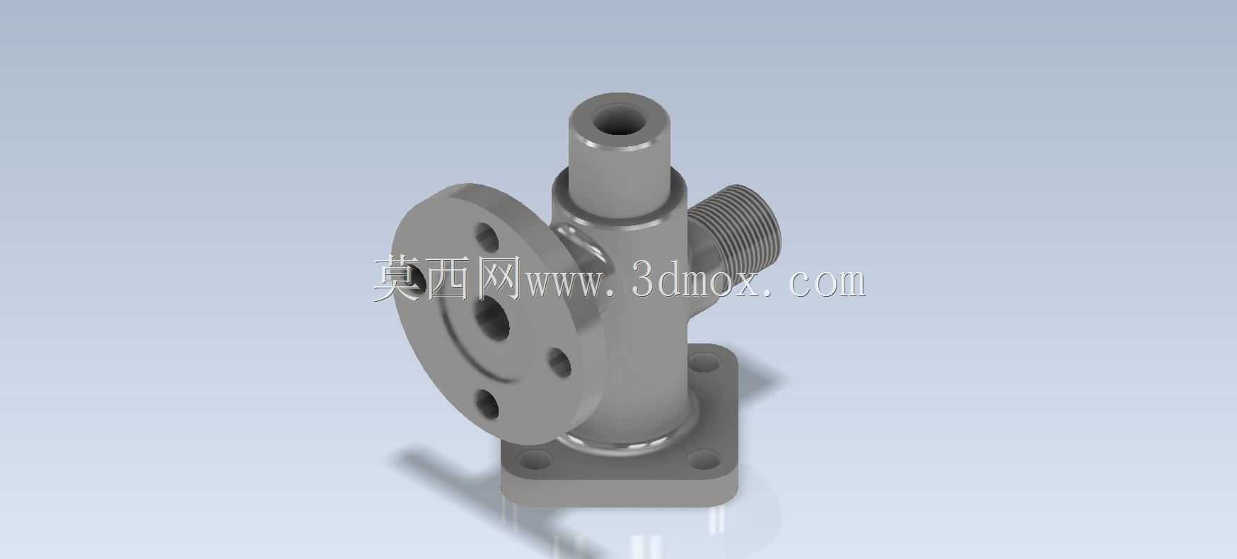 Studycadcam 3D CAD练习282/阀门连接器/Autodesk Inventor Pro