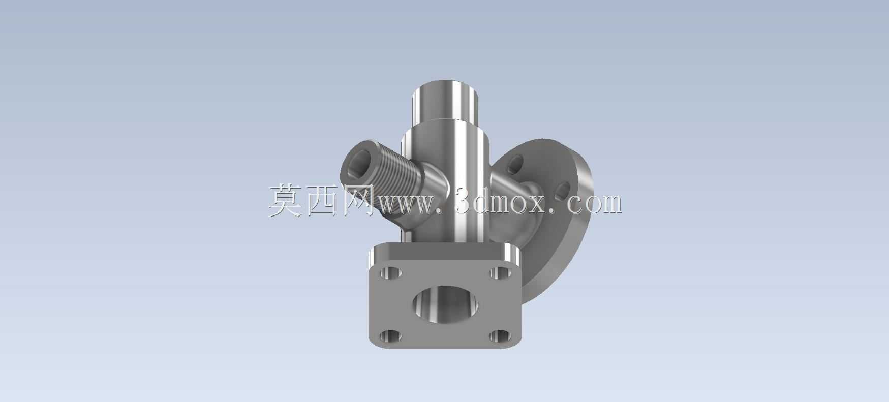 Studycadcam 3D CAD练习282/阀门连接器/Autodesk Inventor Pro