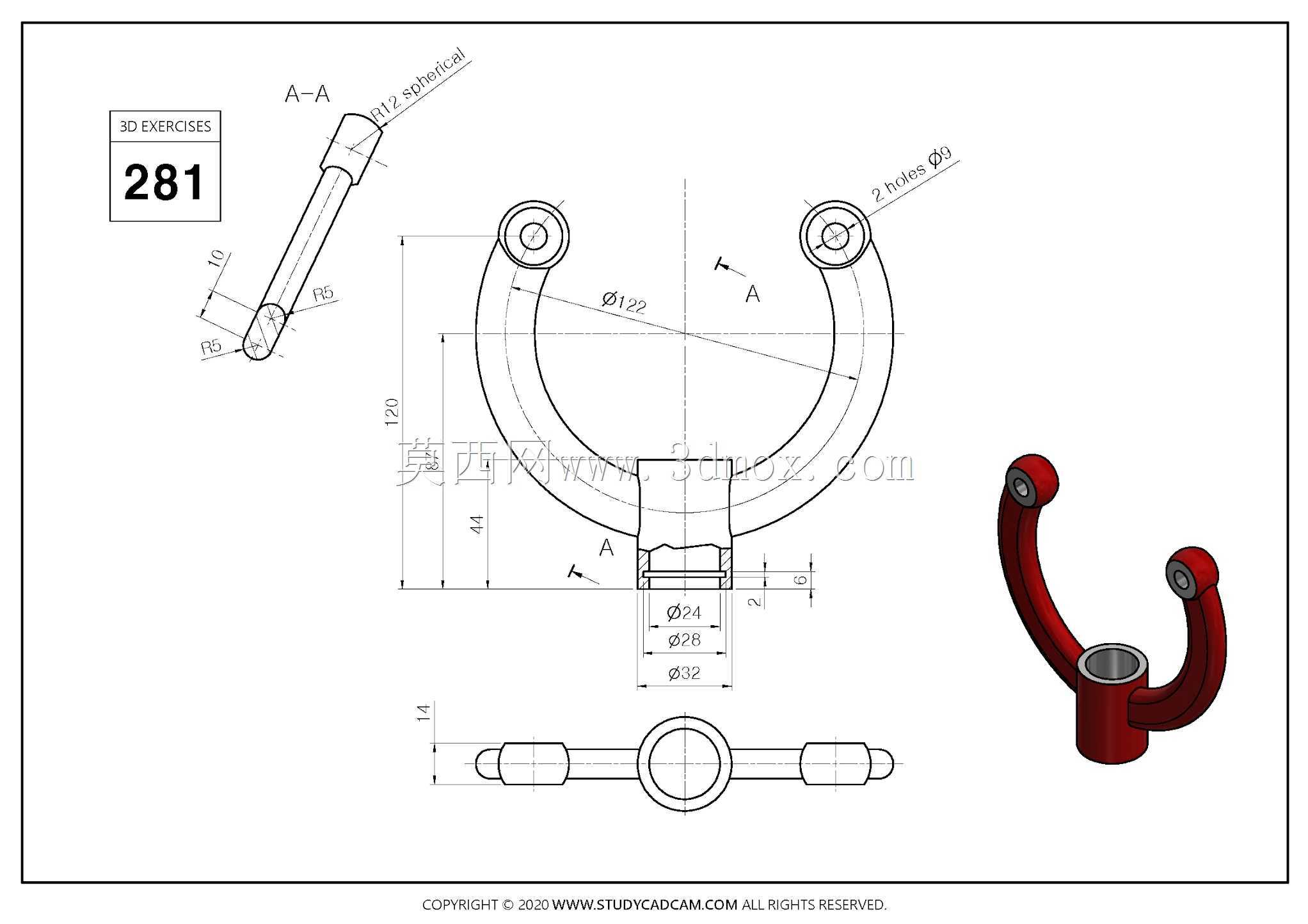 Studycadcam 3D CAD��ϰ281/Autodesk Inventor Pro