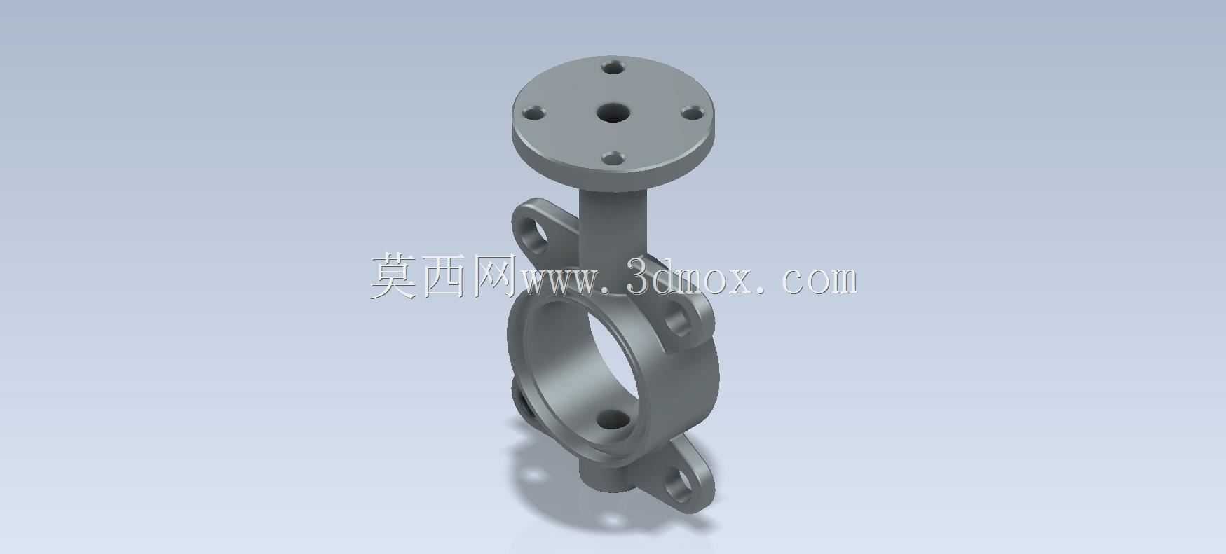Studycadcam 3D CAD练习277对夹式蝶阀/Autodesk Inventor Pro