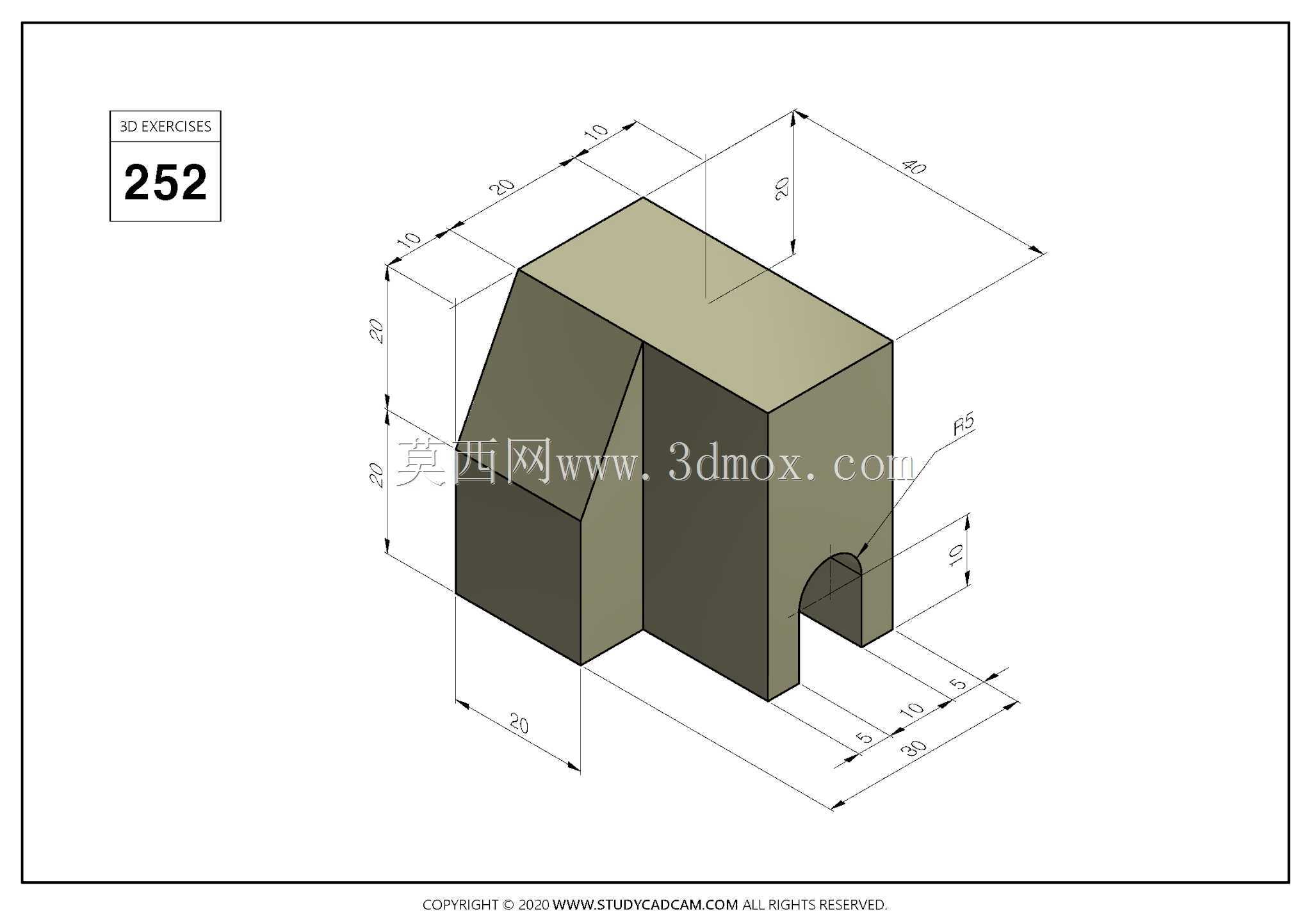 Studycadcam 3D CAD��ϰ252/Simple solid Autodesk Inventor Pro