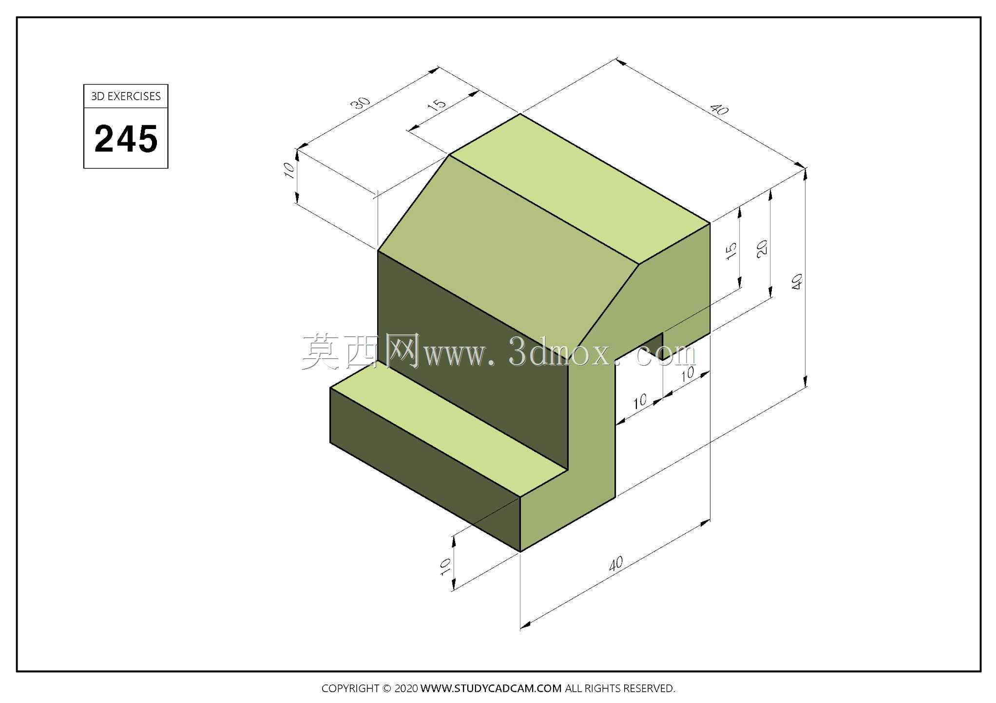 Studycadcam 3D CAD��ϰ245/Simple solid Autodesk Inventor Pro