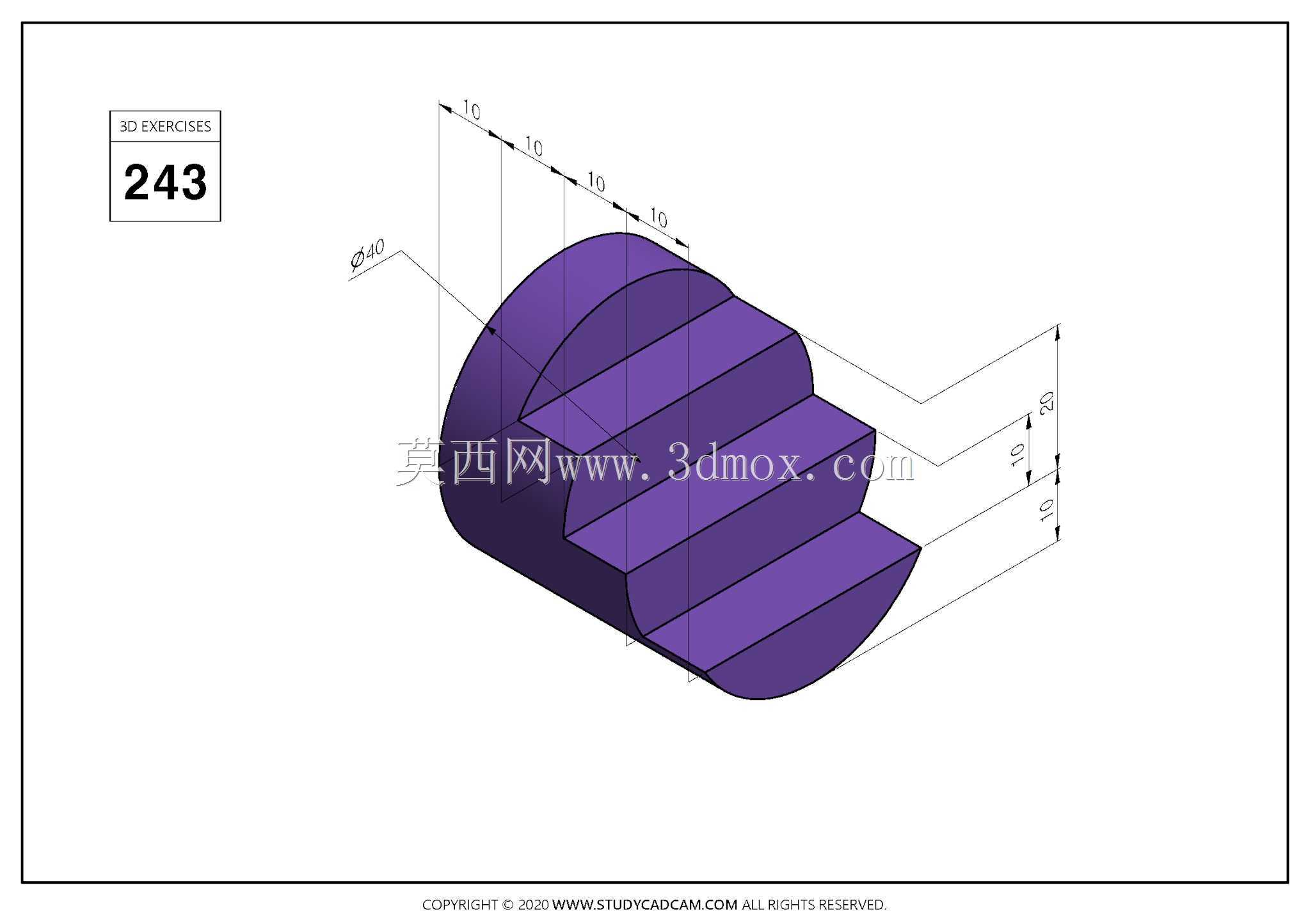 Studycadcam 3D CAD��ϰ243/Simple solid Autodesk Inventor Pro