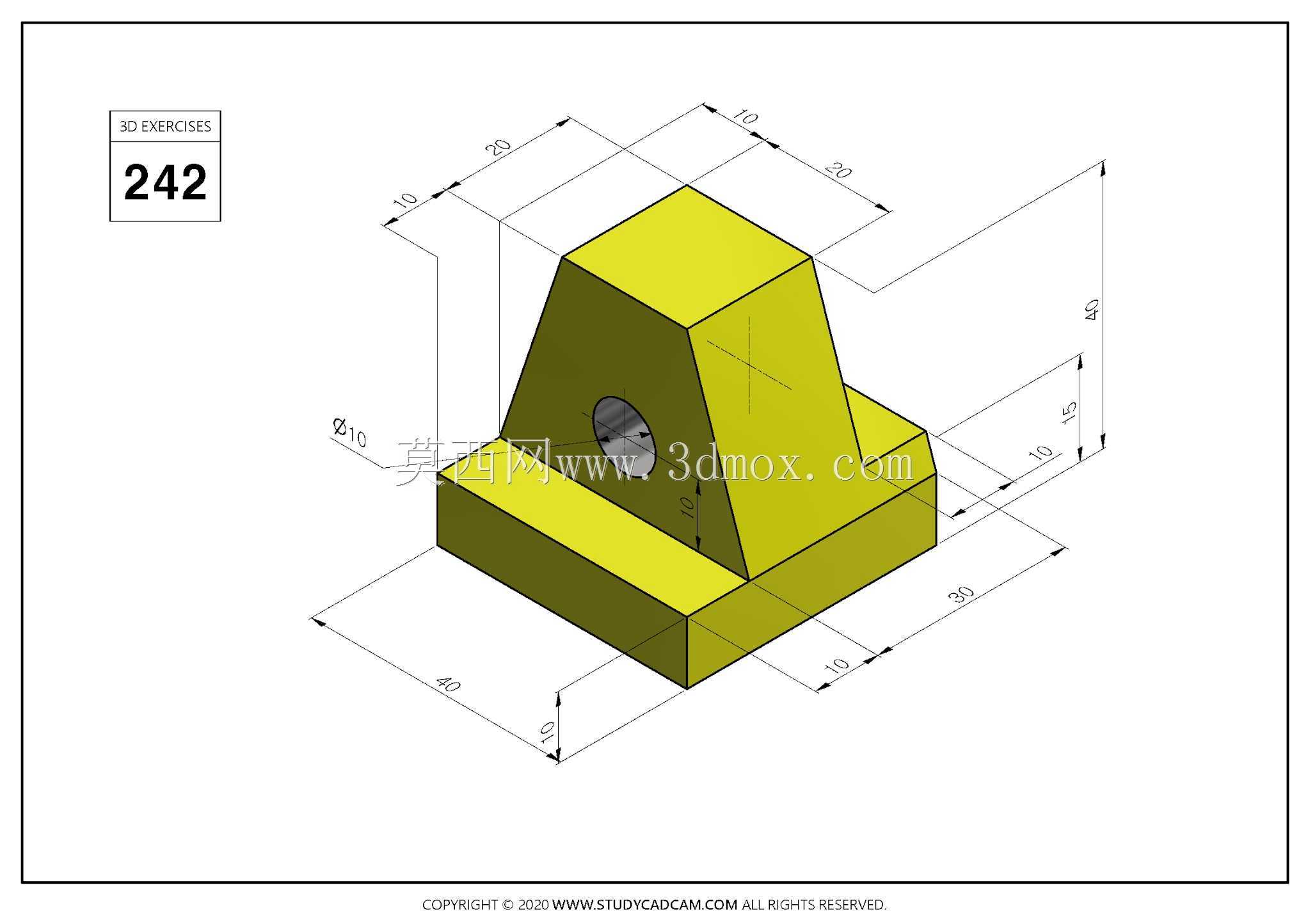 Studycadcam 3D CAD��ϰ242/Simple solid Autodesk Inventor Pro