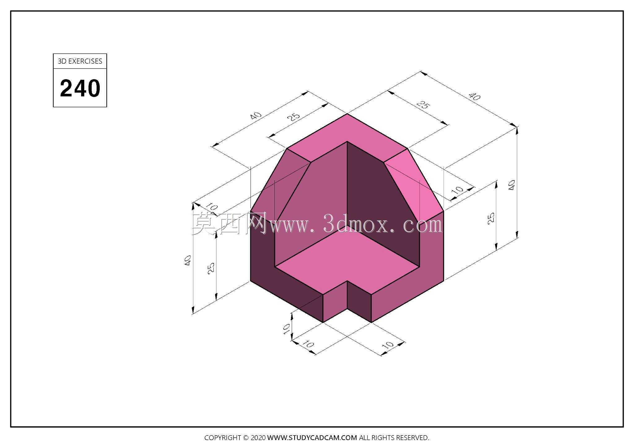 Studycadcam 3D CAD��ϰ240/Simple solid Autodesk Inventor Pro