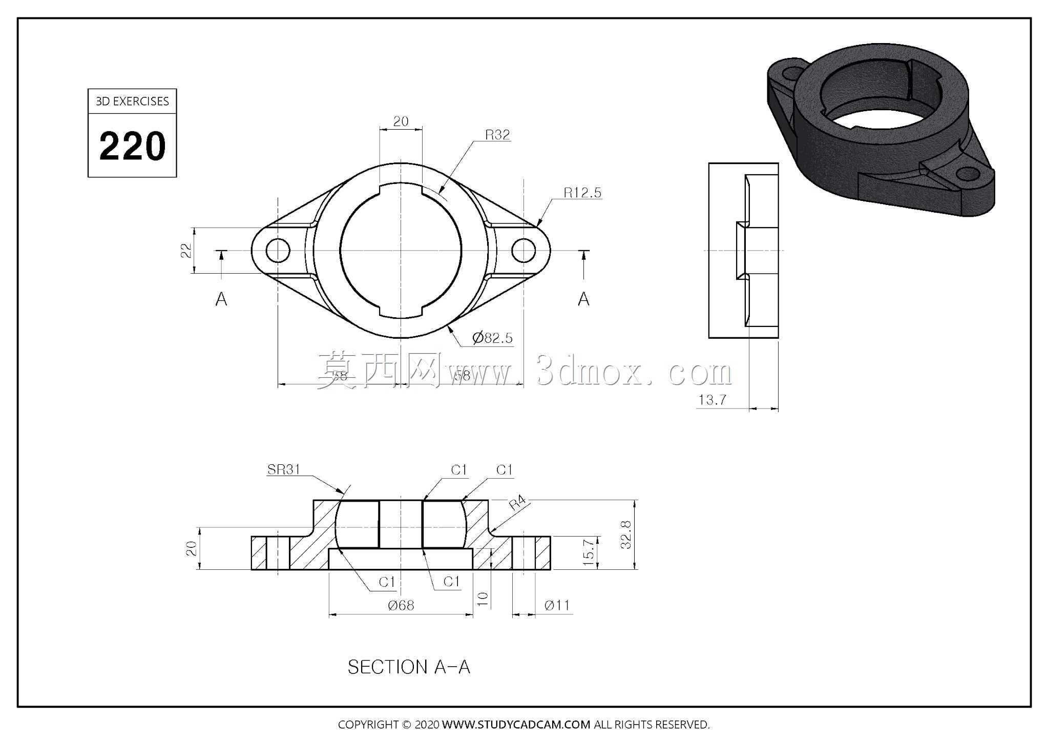 Studycadcam 3D CAD��ϰ220 Autodesk Inventor Pro