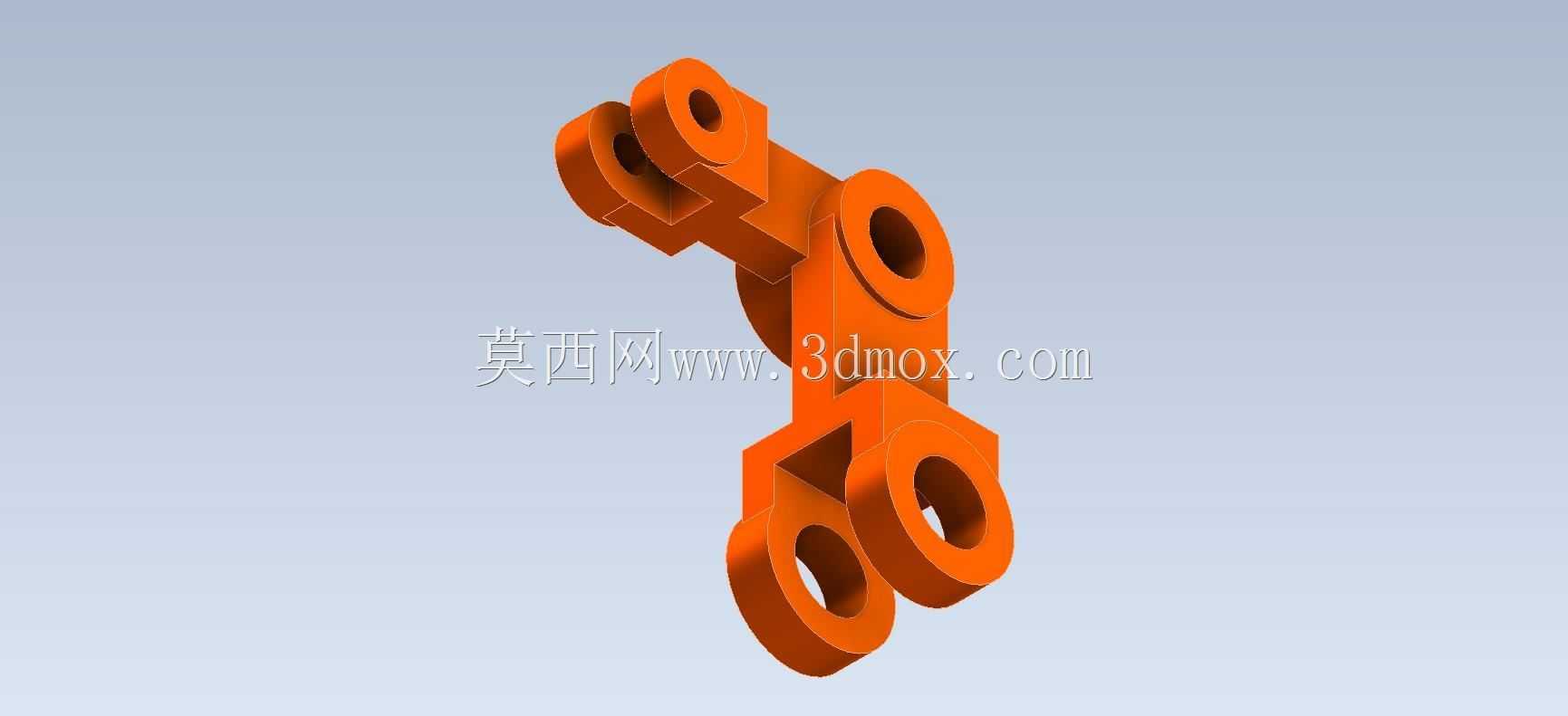 Studycadcam 3D CAD练习195/杆支架Autodesk Inventor Pro