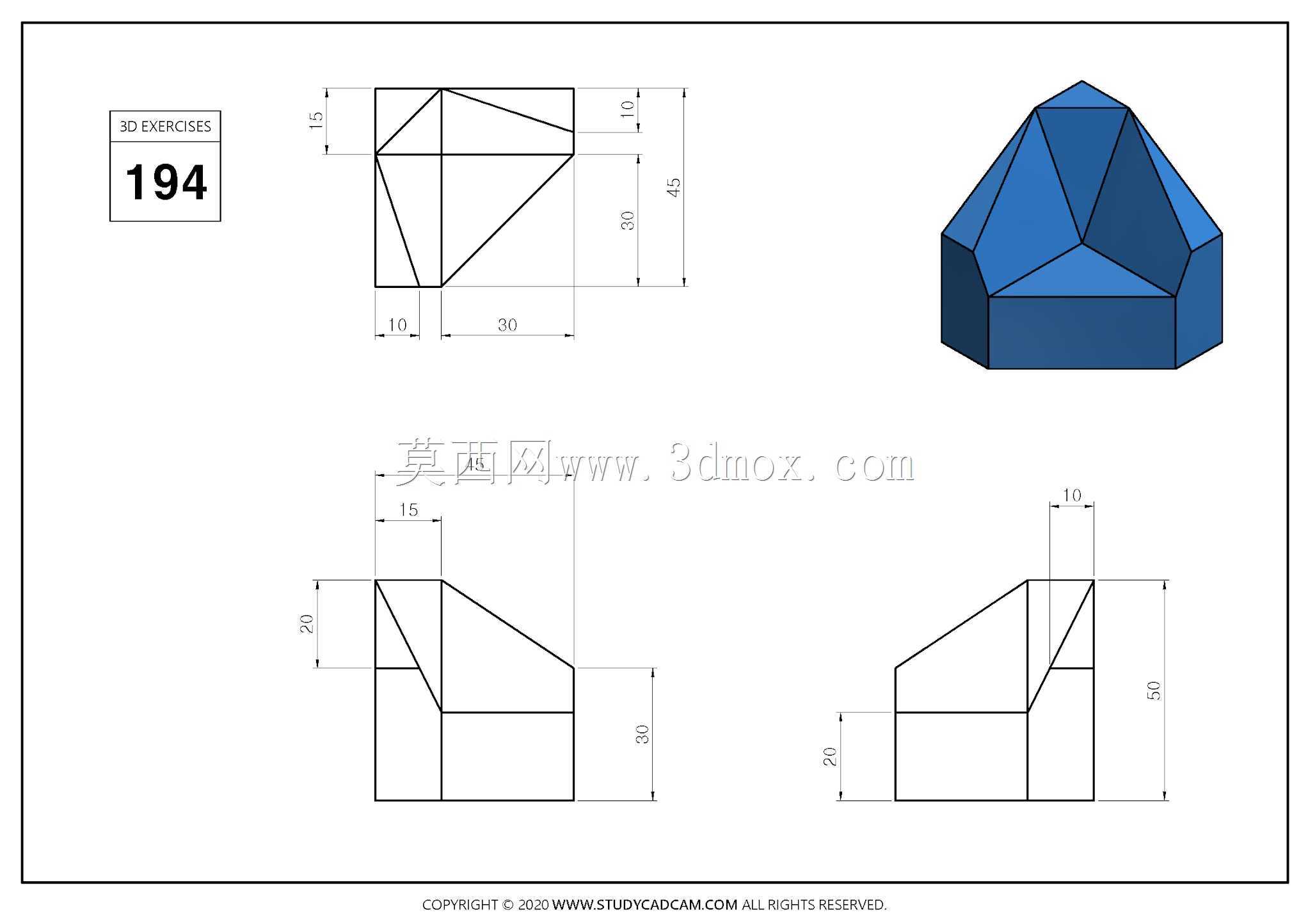 studycadcam 3D CAD��ϰ194 Autodesk Inventor Pro