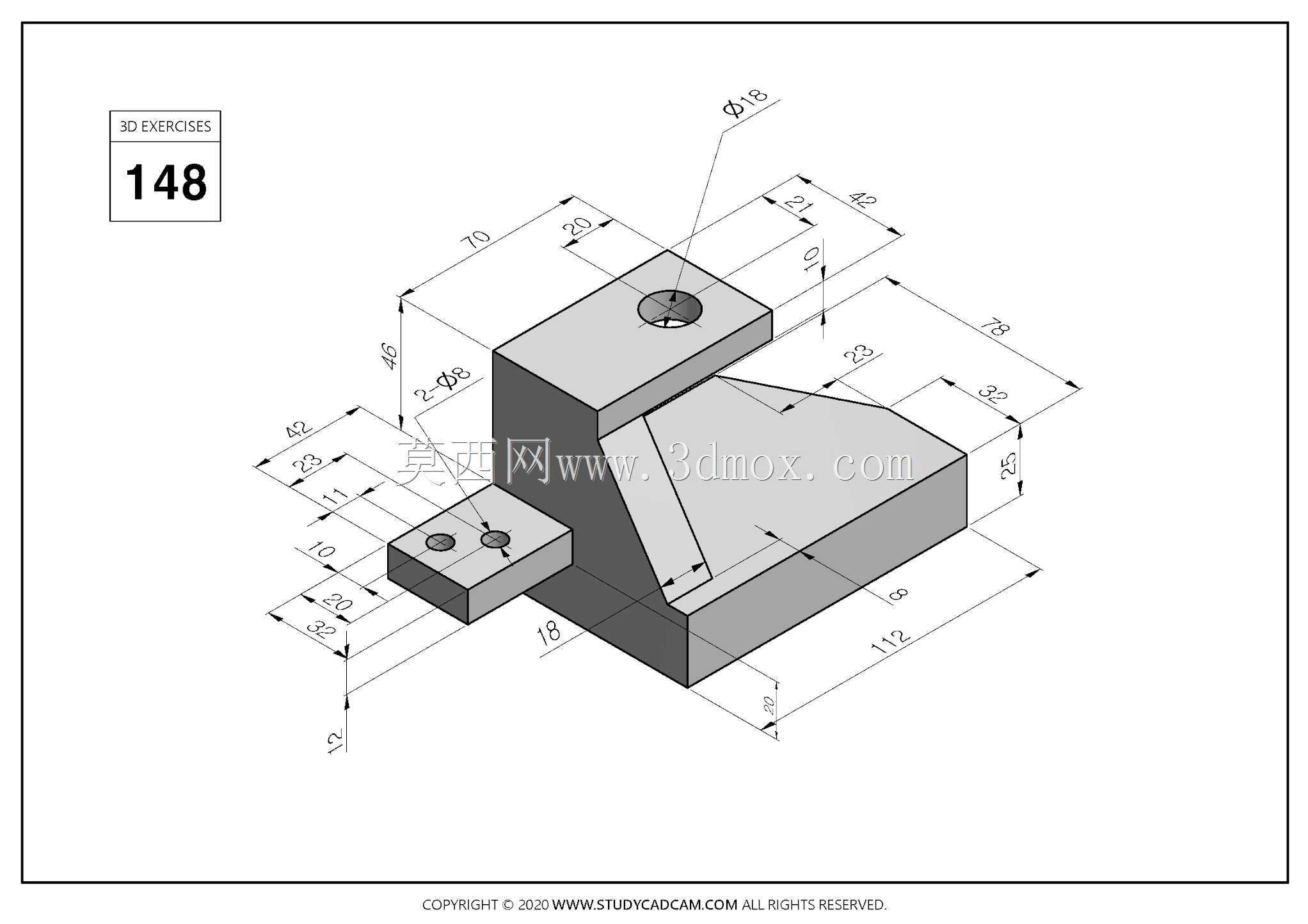 Studycadcam 3D CAD练习148 Autodesk Inventor Pro