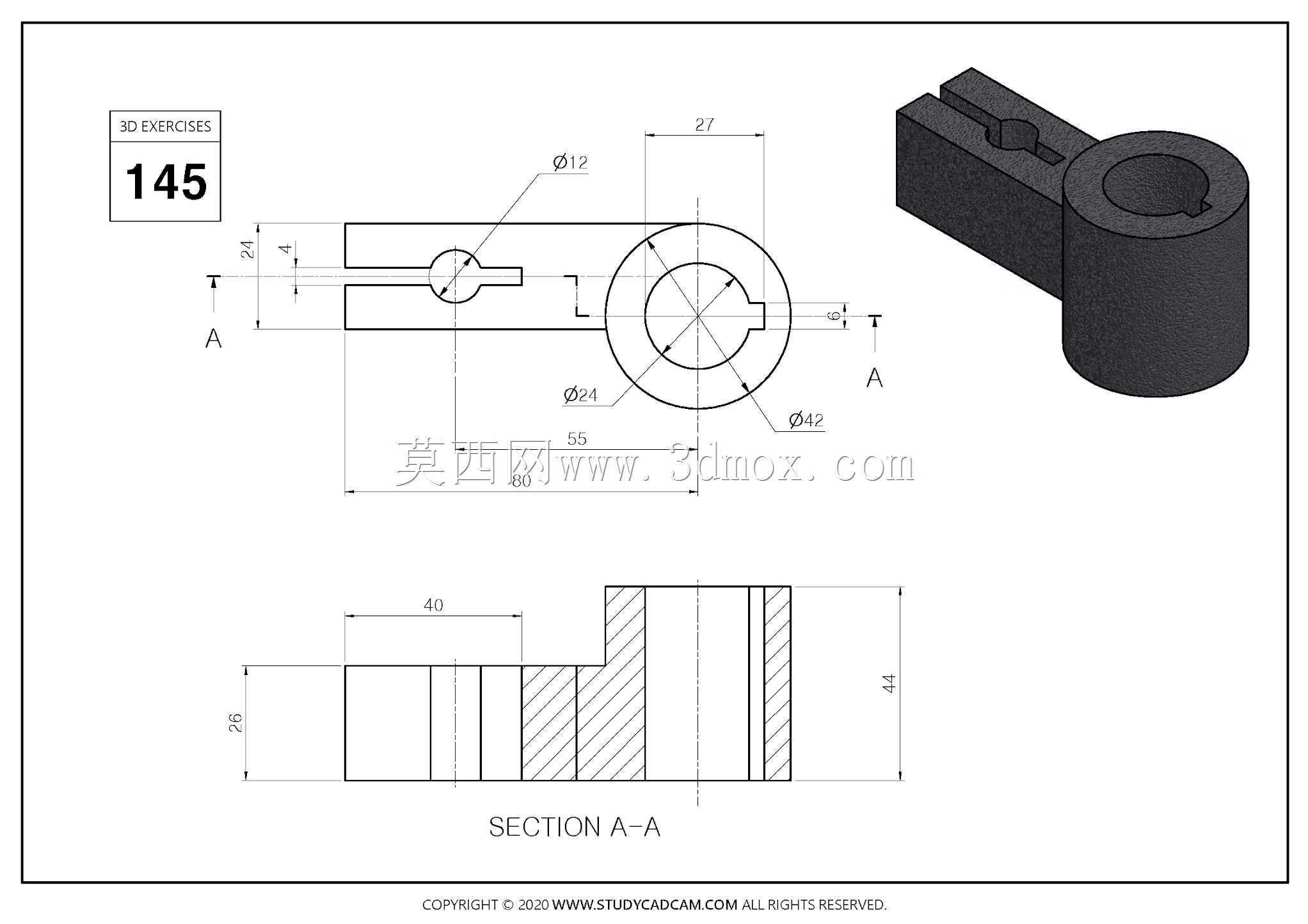 Studycadcam 3D CAD��ϰ145 Autodesk Inventor Pro