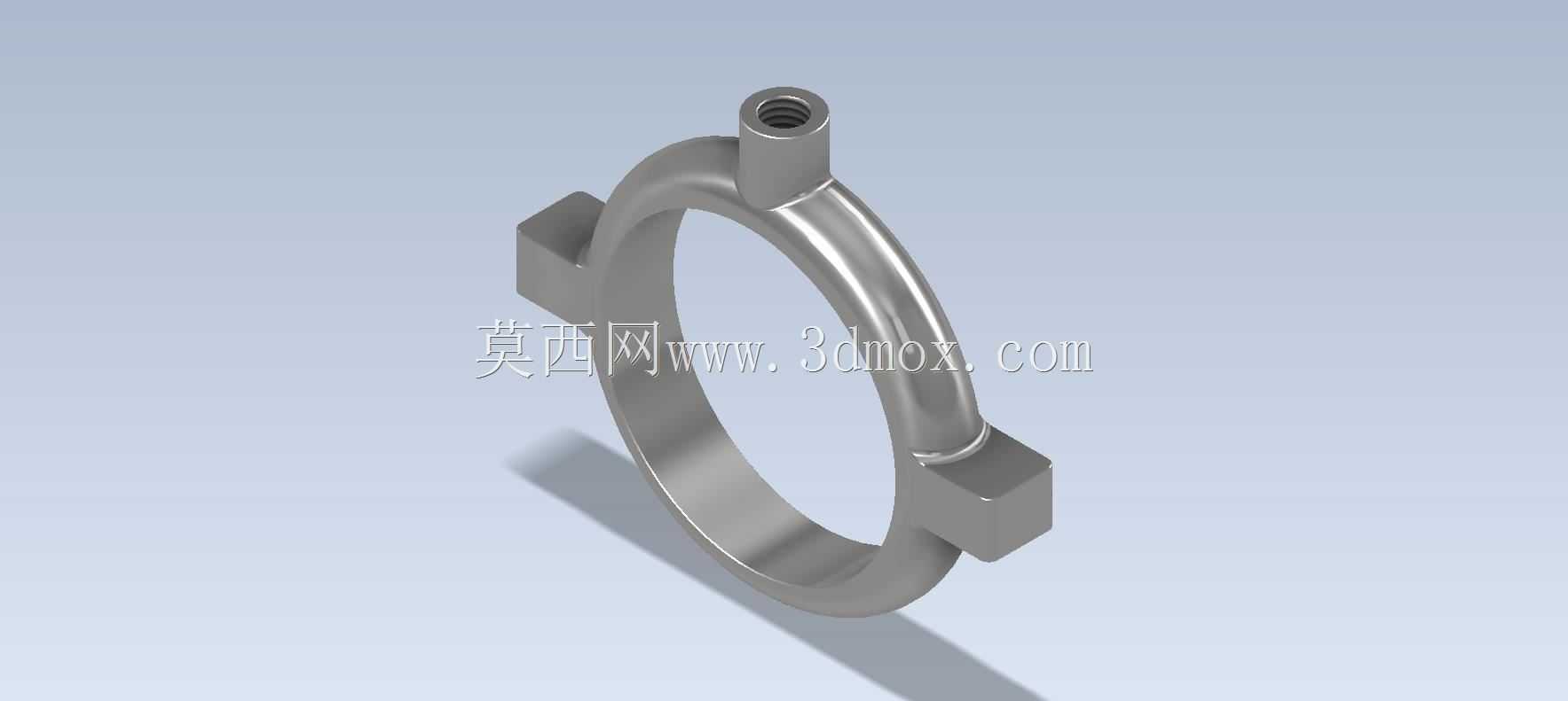 Studycadcam 3D CAD练习137/管吊架夹Autodesk Inventor Pro