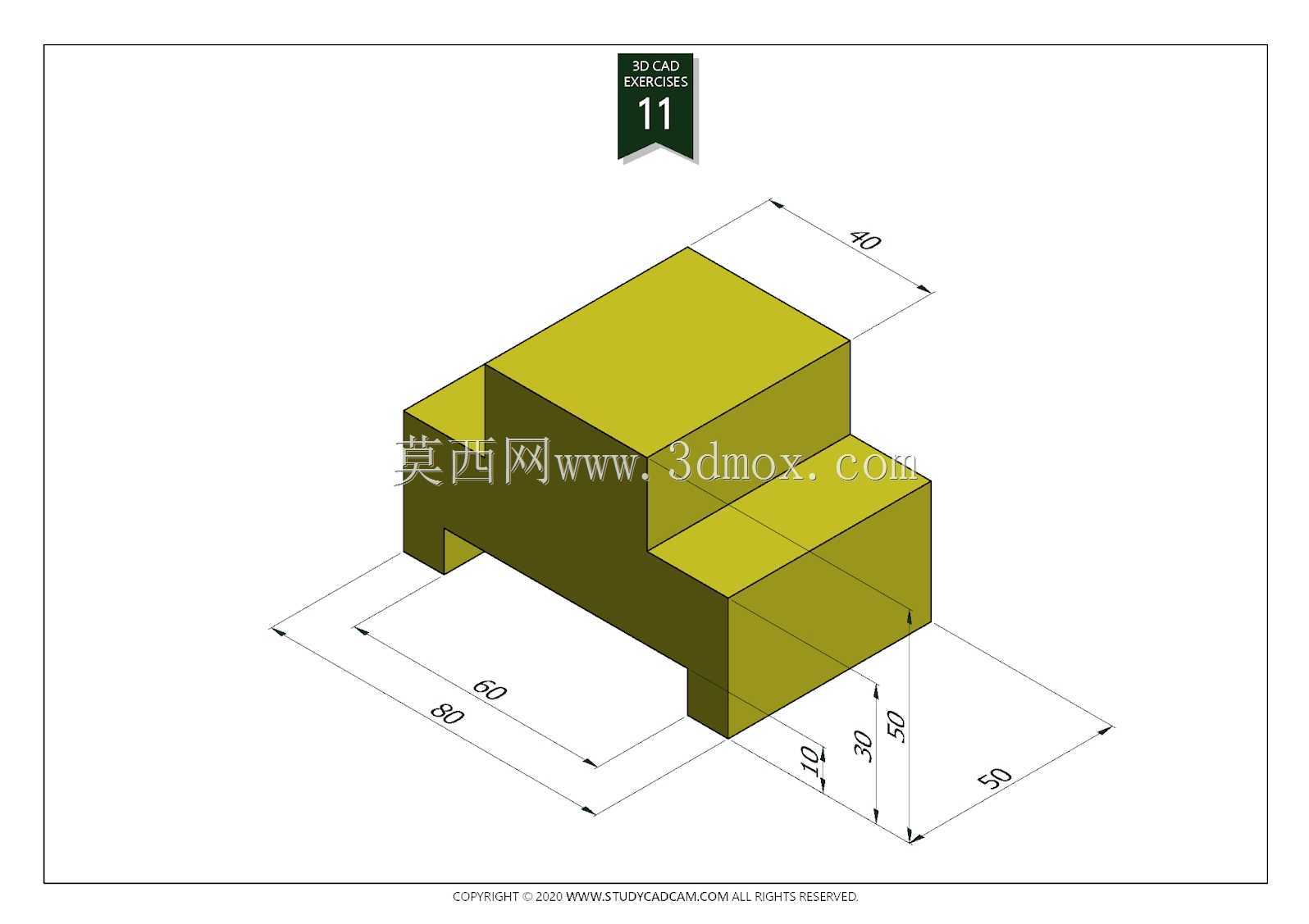 Studycadcam 3D CAD练习135 Autodesk Inventor Pro