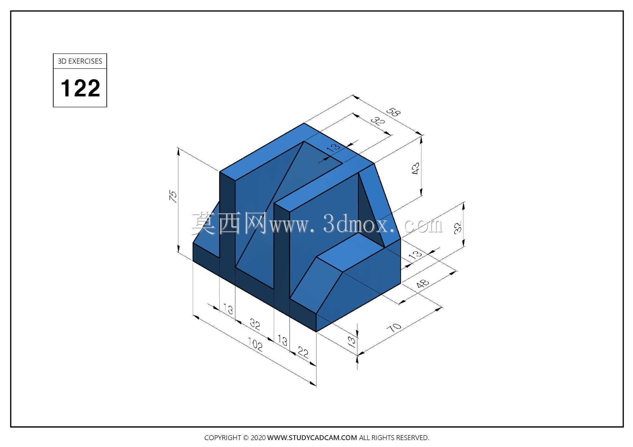 Studycadcam 3D CAD��ϰ122/brass step Autodesk Inventor Pro