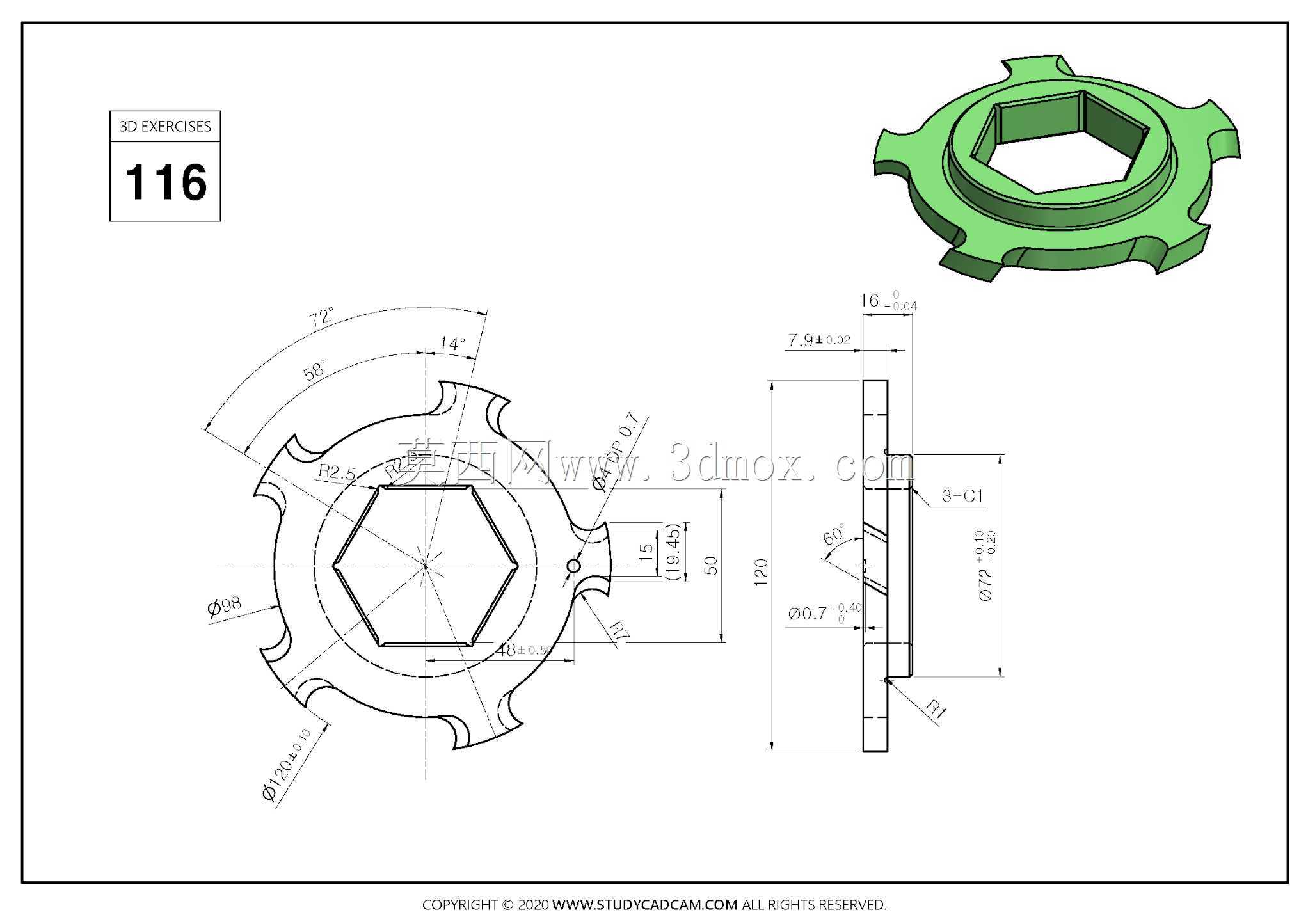 Studycadcam 3D CAD��ϰ116 Autodesk Inventor Pro